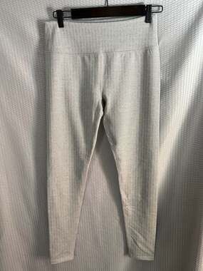 Kyodan Women's Textured High-Rise Compression Leggings in Gray Herringbone Size